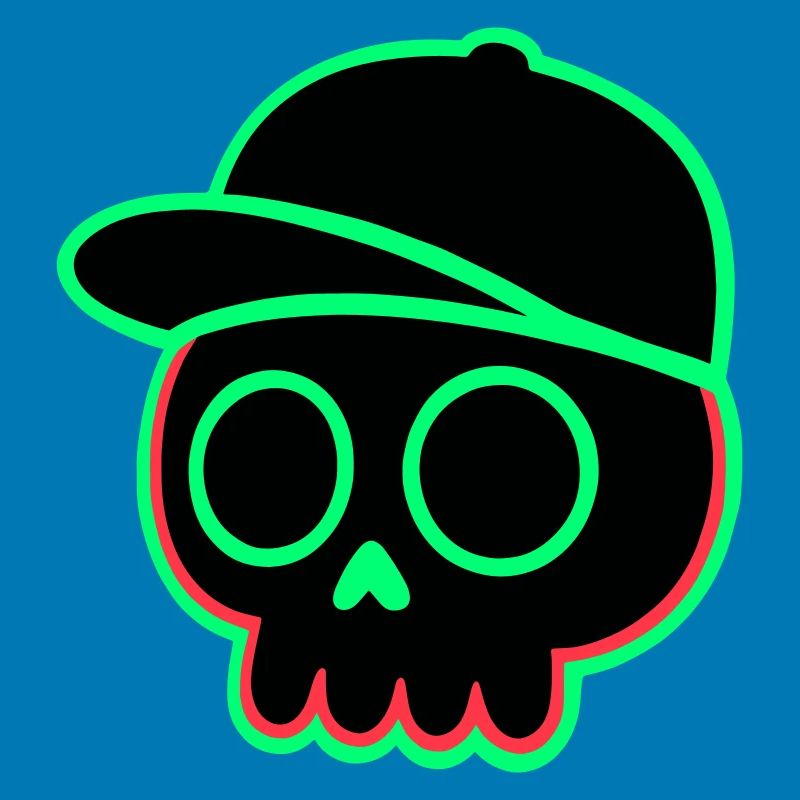 Neon Schädel Cap