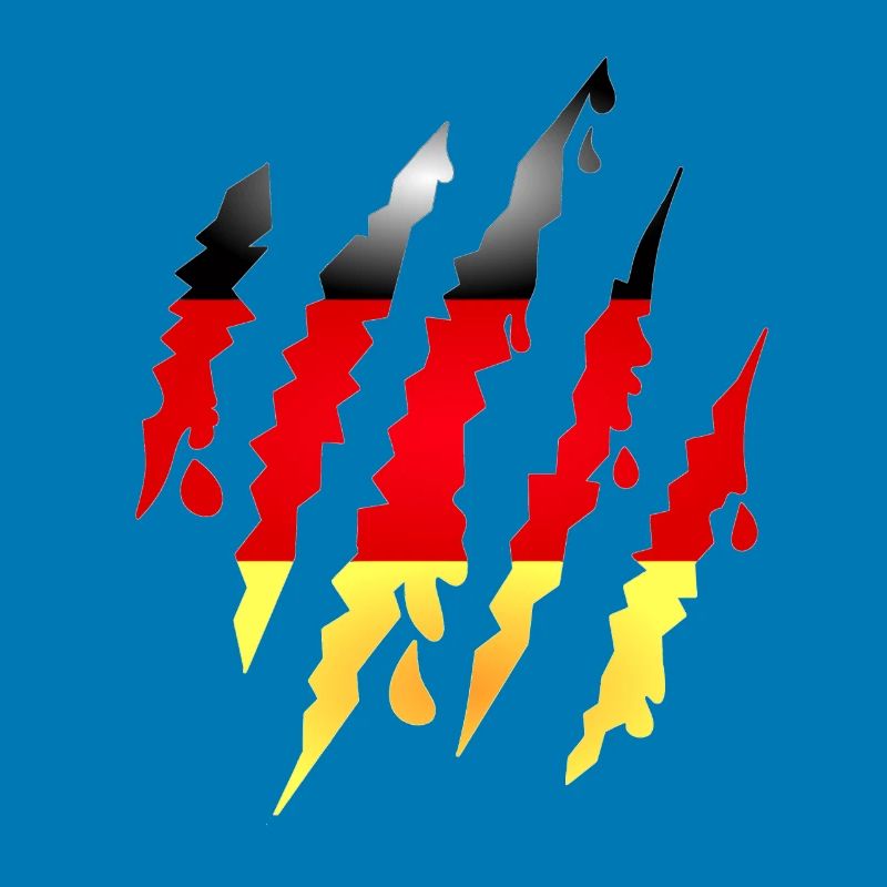 Claw scratches with Germany flag