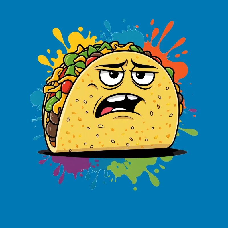 Graphique de taco élégant avec expression