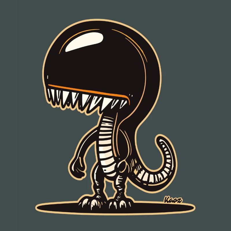 Conception mignonne de sweat à capuche de dinosaure extraterrestre