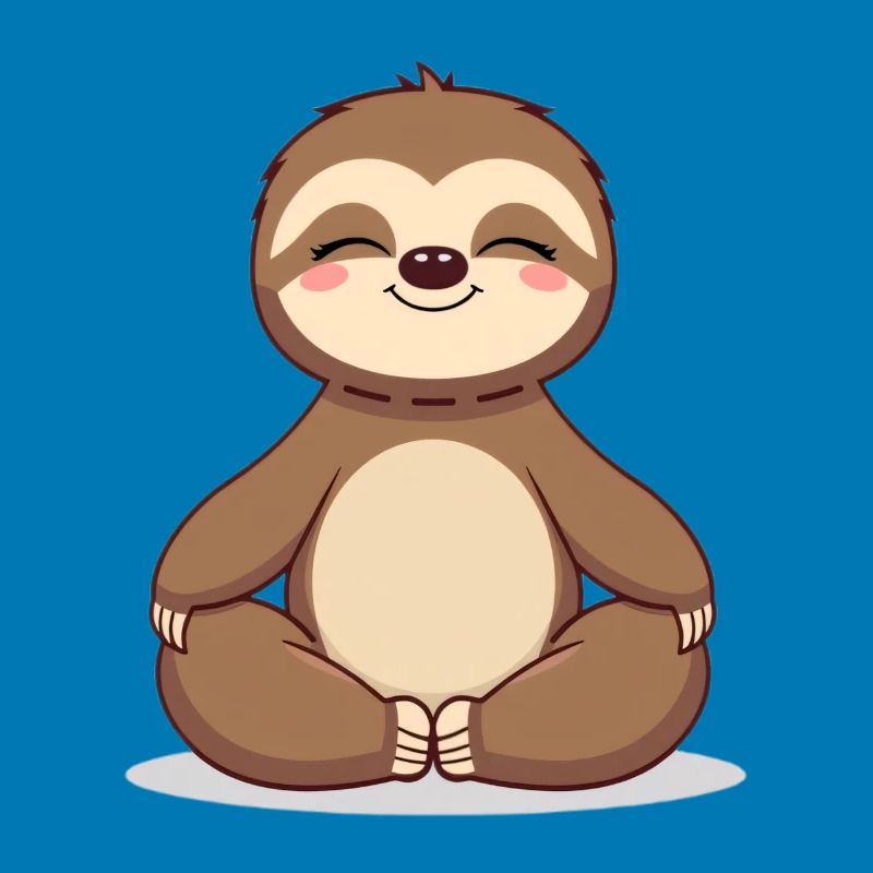 Meditating Sloth Zen Style