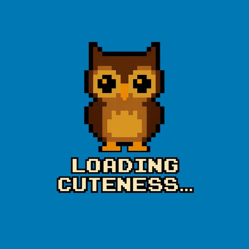 Pixel Eulen Loading Cuteness