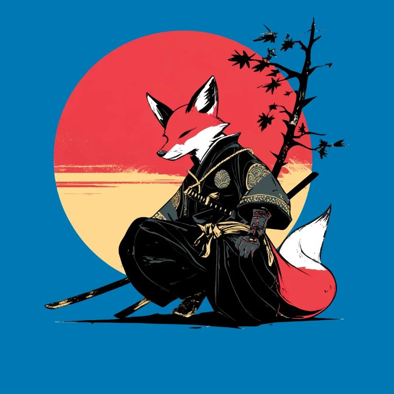 Fox Samurai at Sunset