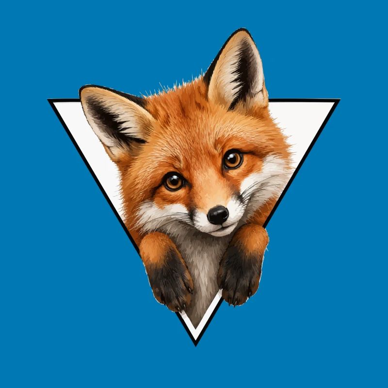 Fox in Triangle Illustration