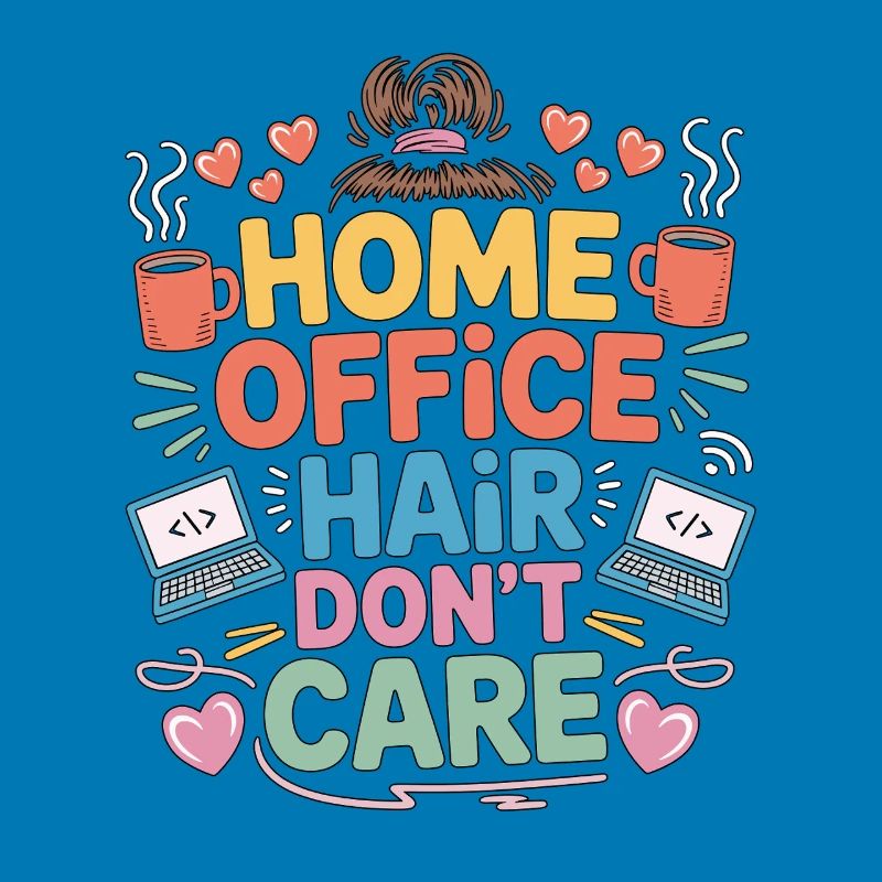 Remote Developer Home Office Hair Web Developer