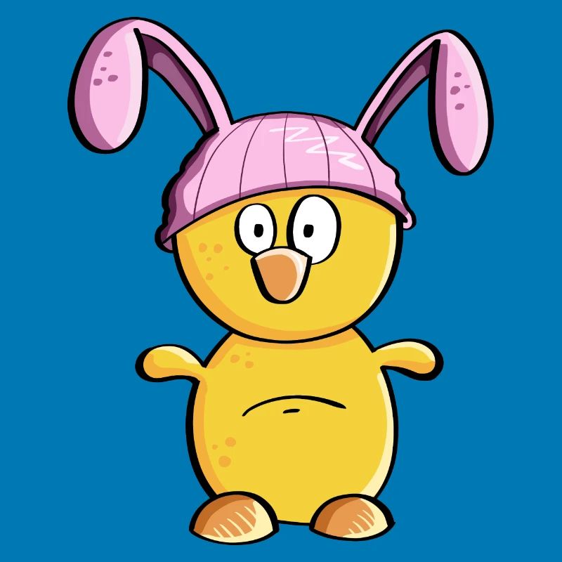 Little chick with Easter bunny hat - Easter