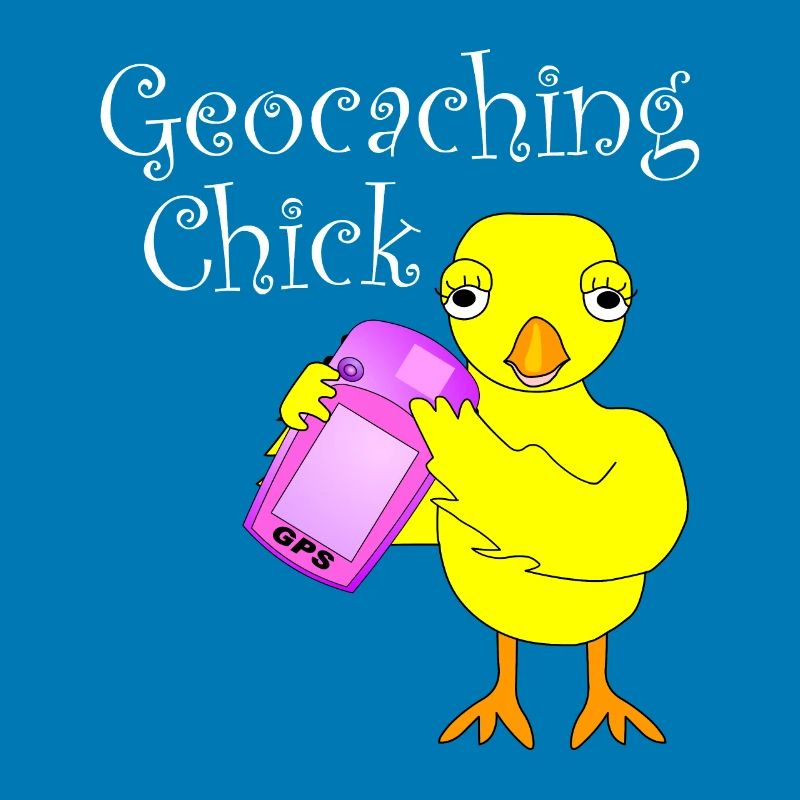 Geocaching Chick White Text