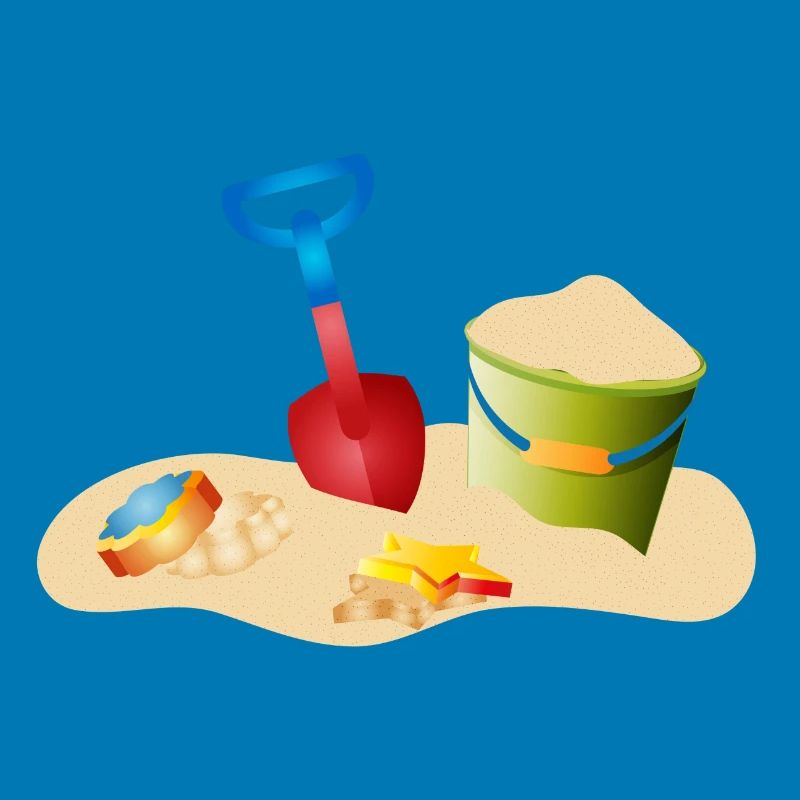 Sand Spielzeug am Strand oder im Sandkasten