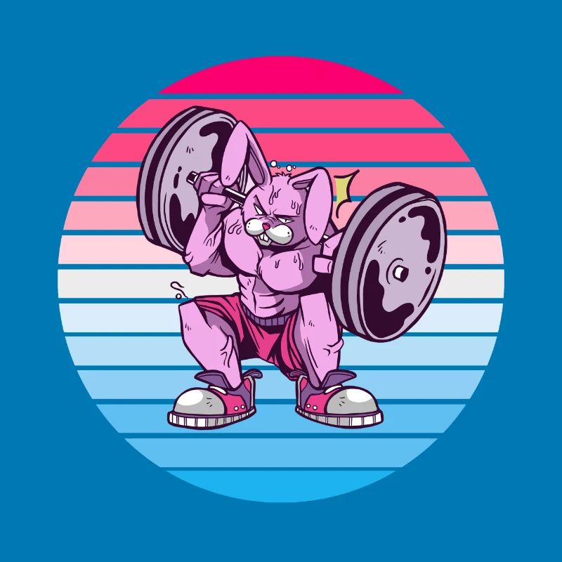 Conception de bodybuilder de lapin