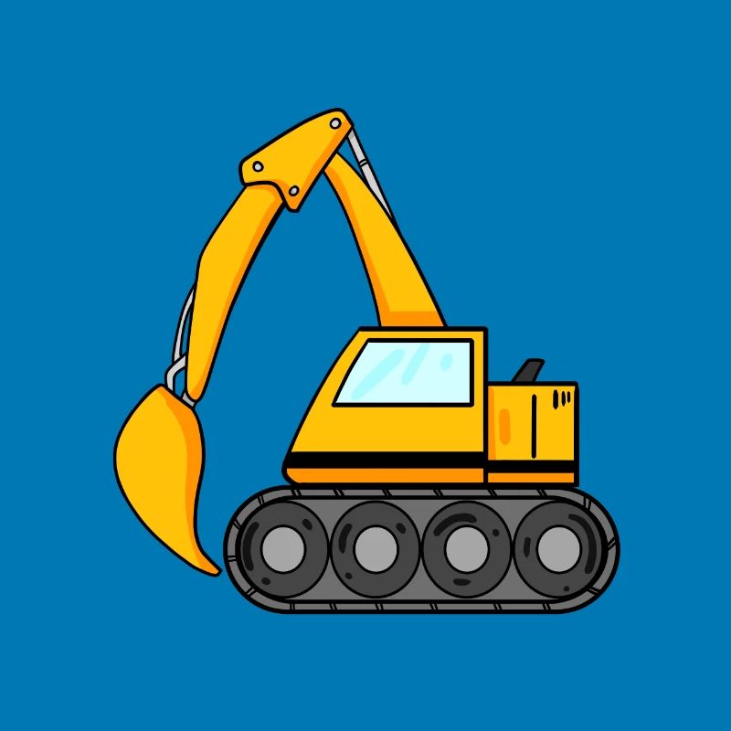 Löffelbagger Ausgräber Bagger Baumaschine