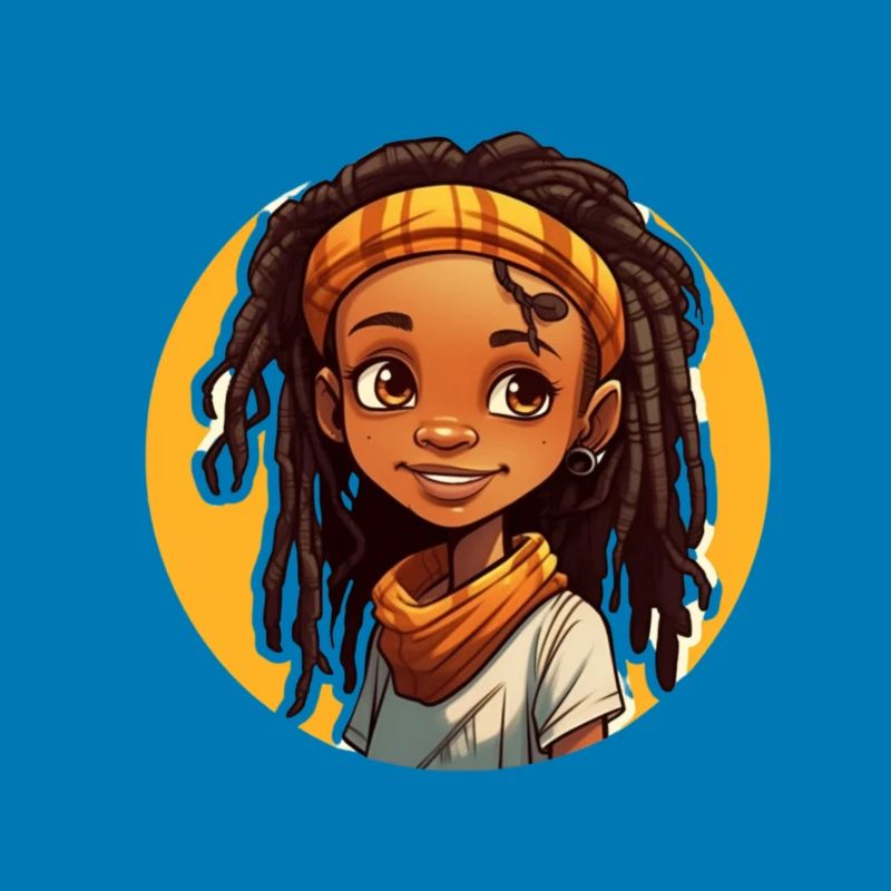 Style décontracté avec des dreadlocks avec un couvre-chef coloré