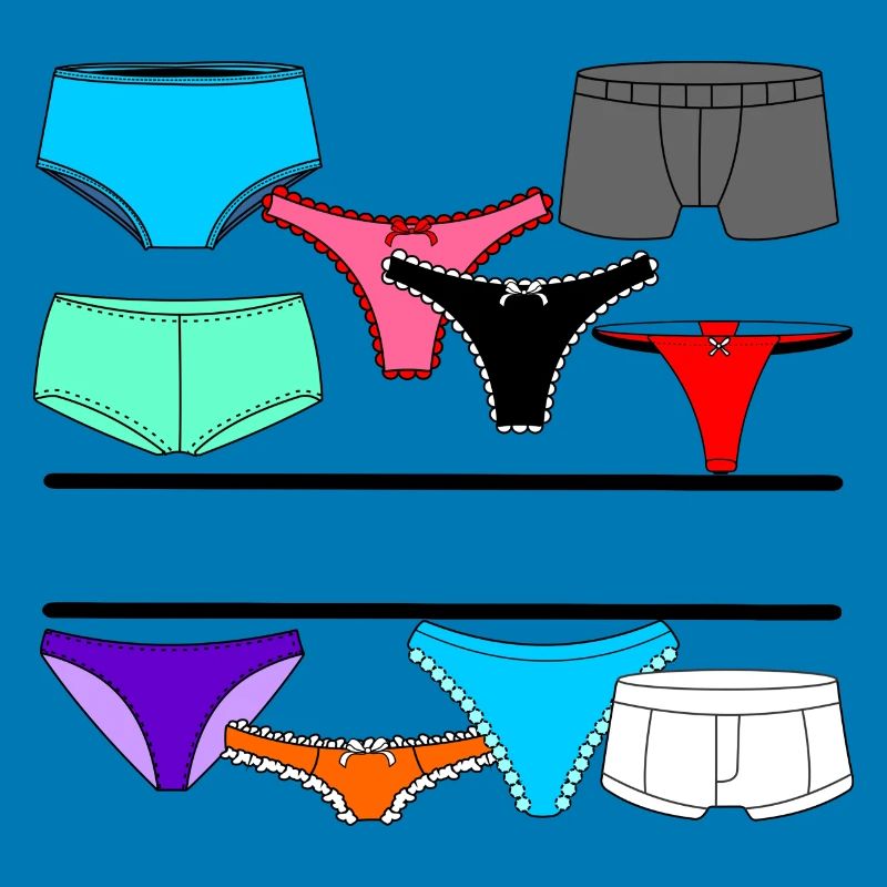 Dessous-Logo mit Slip und Unterhose