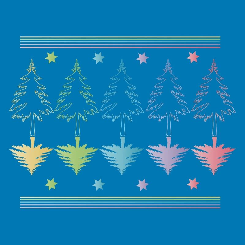 Christbaum, Tannenbaum oder Weihnachtsbaum Umrisse