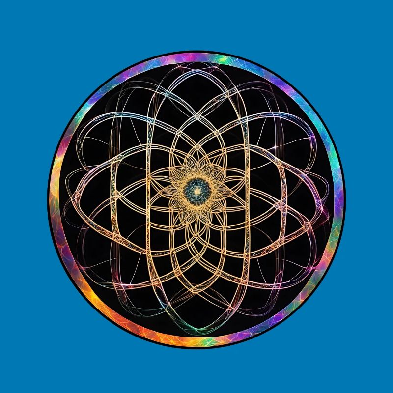 Rainbow Mandala Circle Pattern