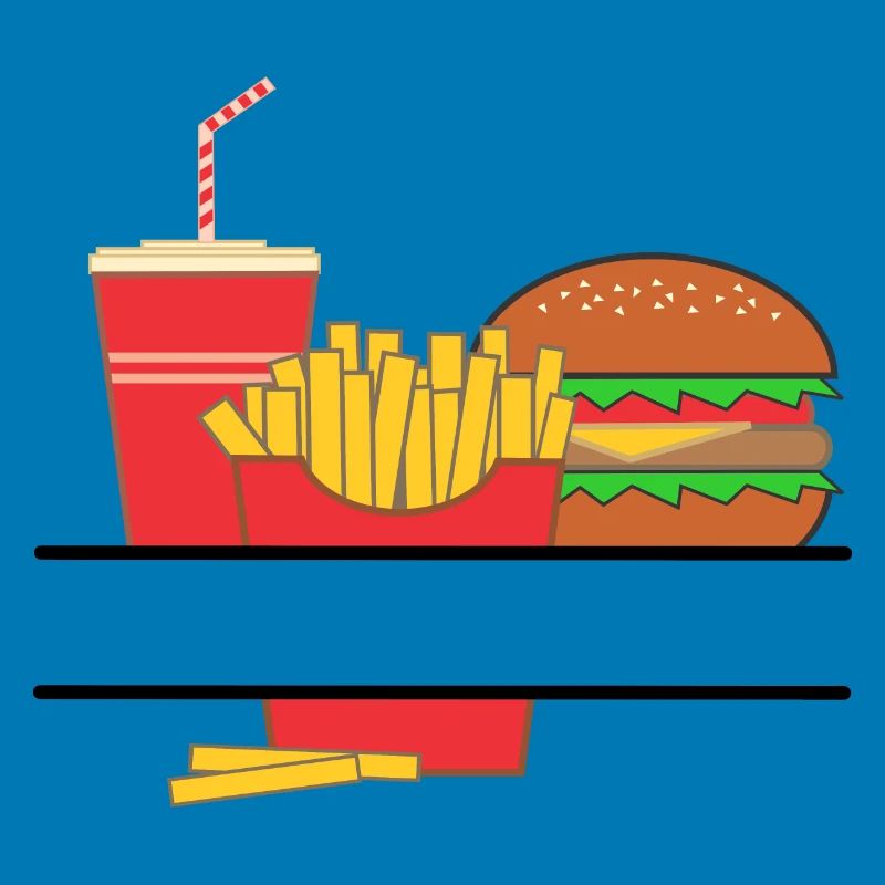 Pommesbuden-Logo oder Restaurant-Emblem