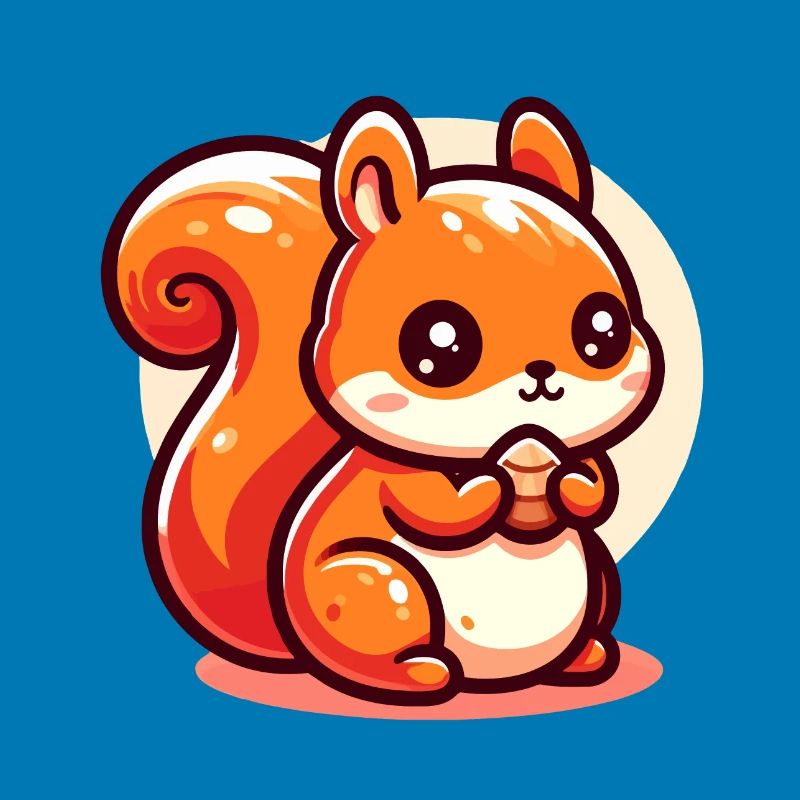Cute Squirrel Eats a Seed