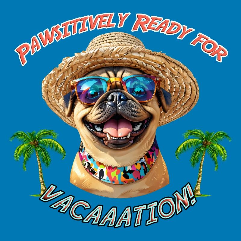 Mops im Sommerlook: Pawsitively Ready