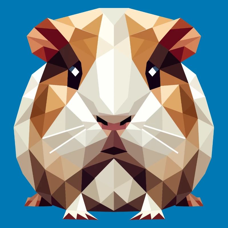 mignon cochon d’Inde dans le style low poly