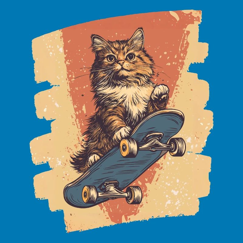 Skateboard Cat