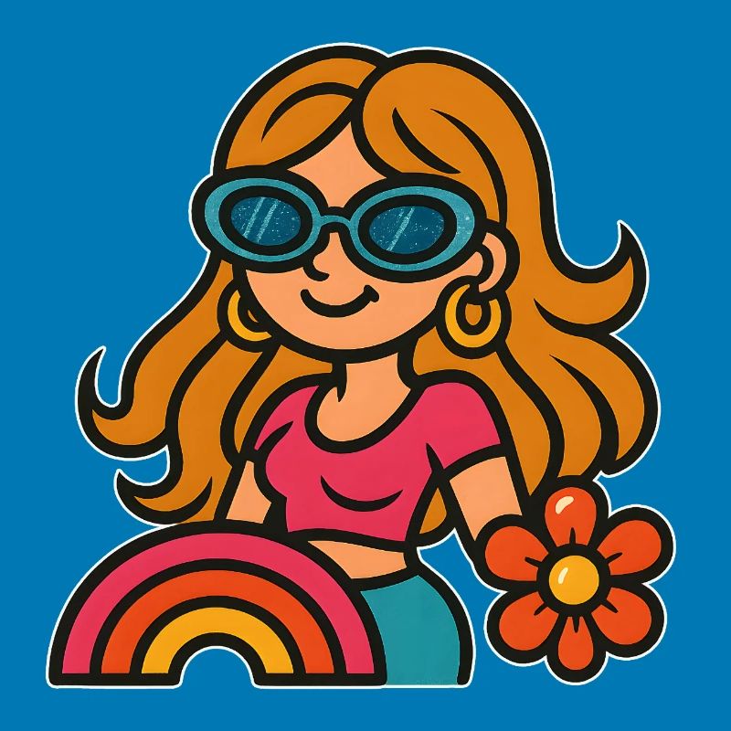 Fille d’été rétro - Look Flower Power