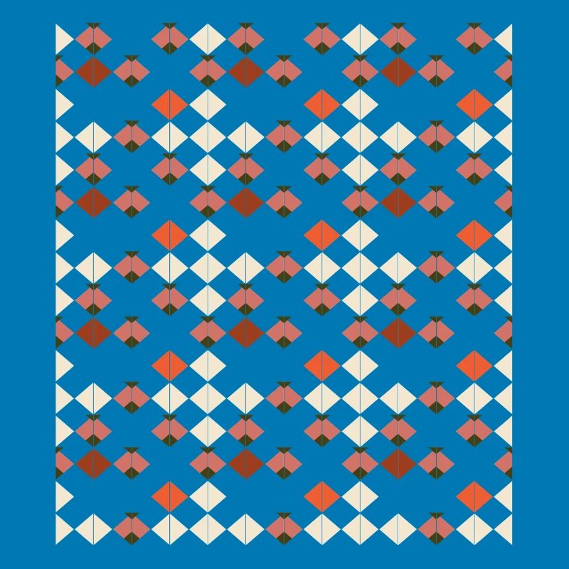 Geometric Diamond Quilt Pattern