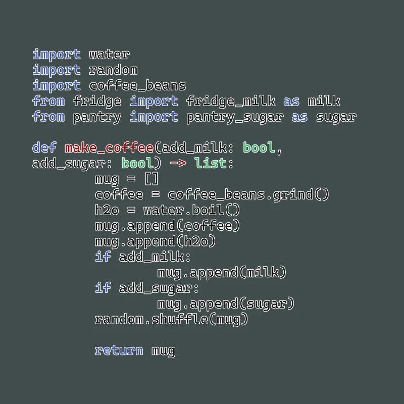 Python Make Coffee Function