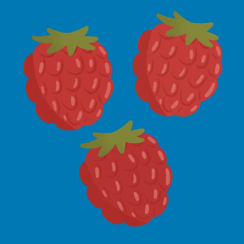 Vivid Raspberry Fruit Pattern