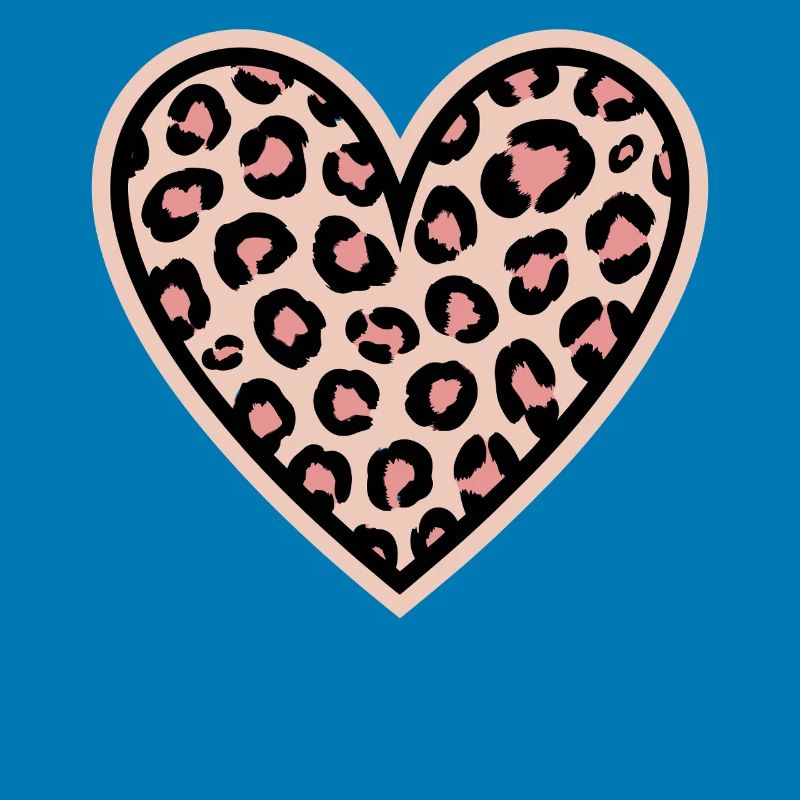 Leopard heart pattern