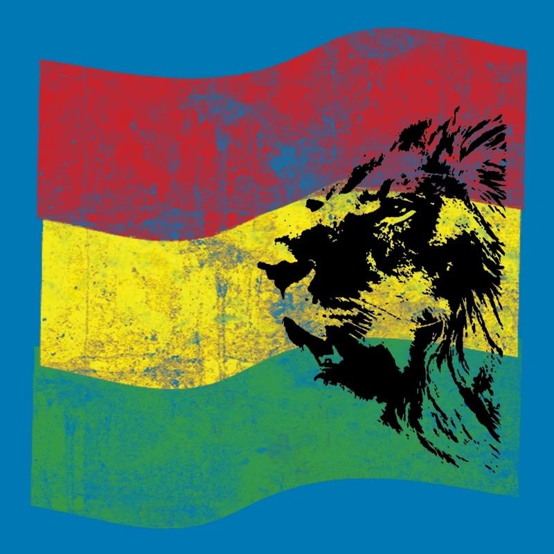 Reggae Lion with Flag