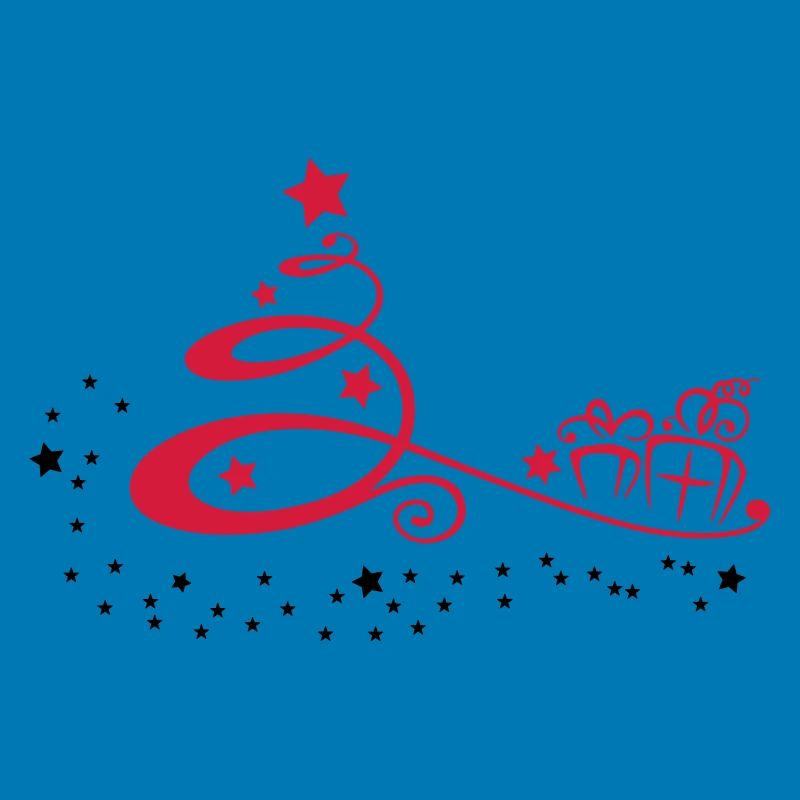 Weihnachtsbaum mit Sternen und Geschenken