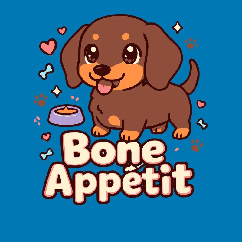 Conception d’appétit d’os de teckel mignon