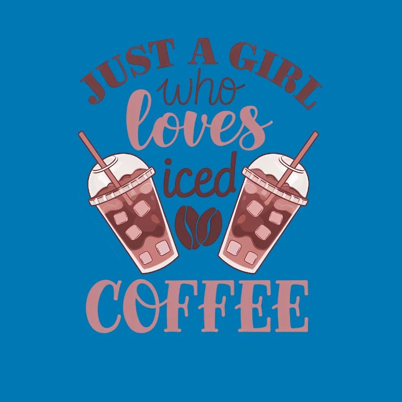 Mädchen, das Eiskaffee liebt