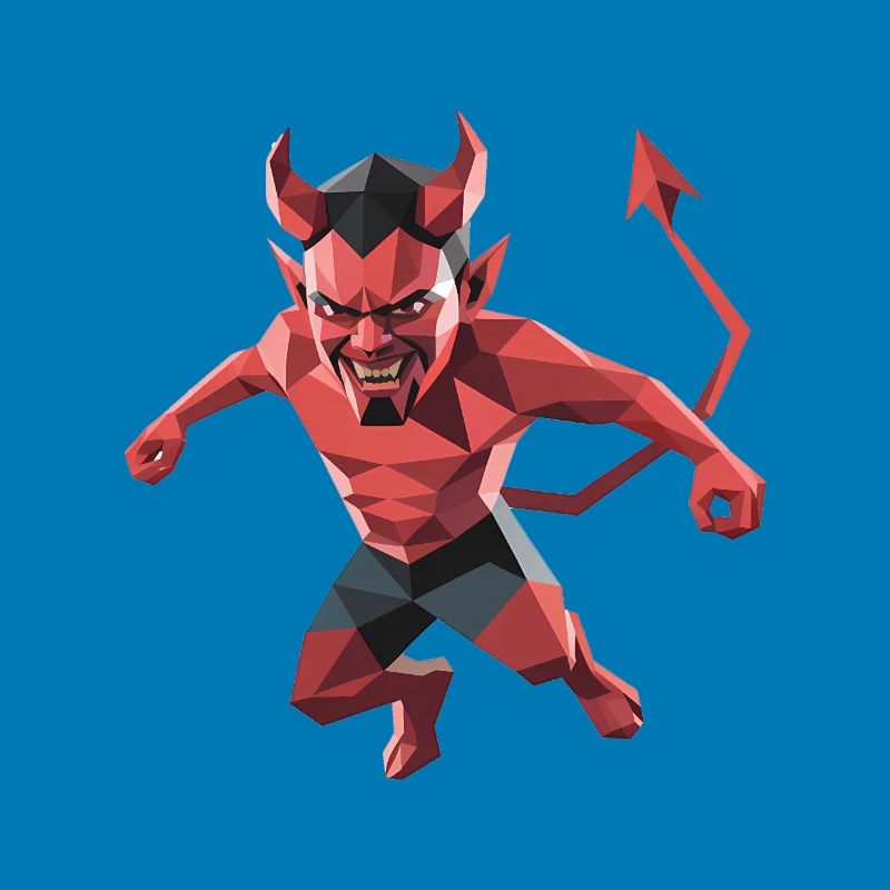 Devil - Cooles Low-Poly-Logo