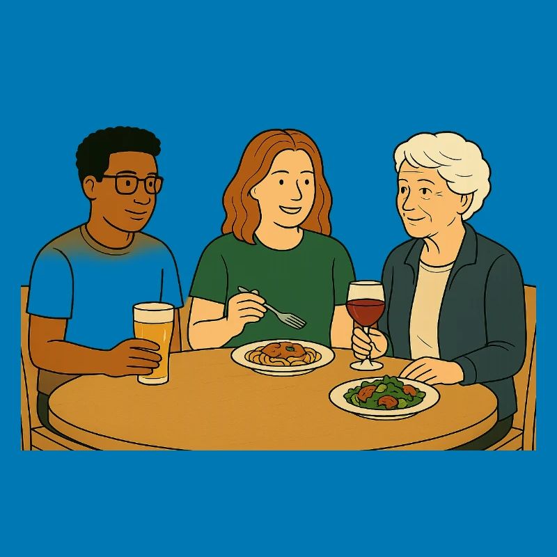 at the table