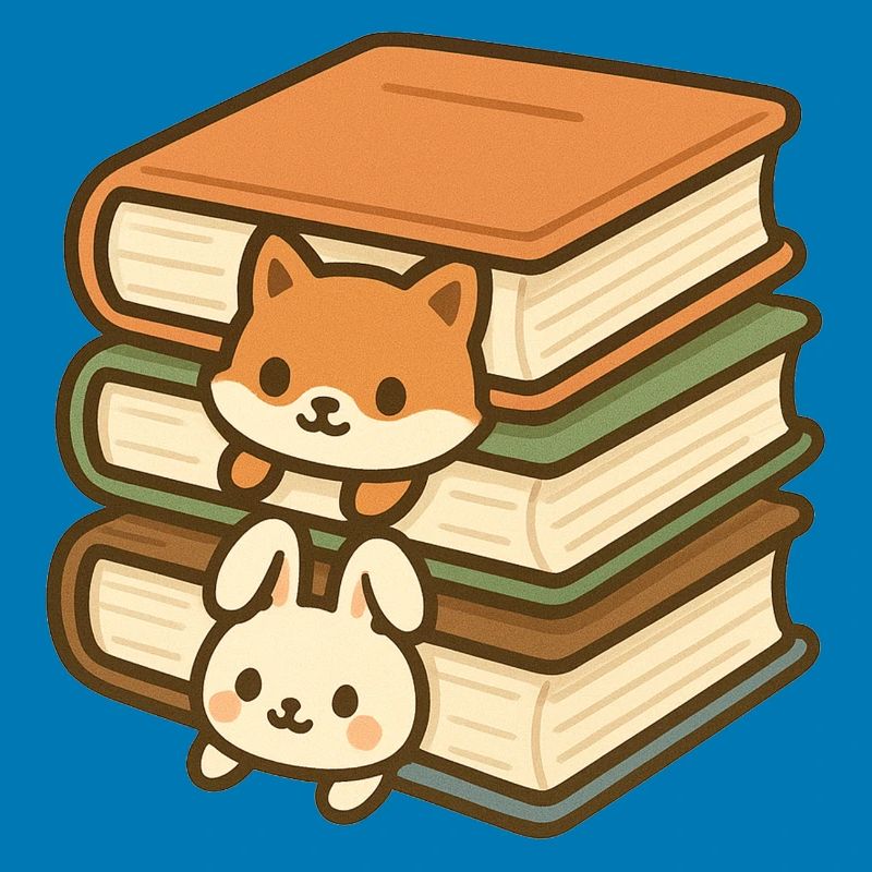Kawaii Book Stack Duo