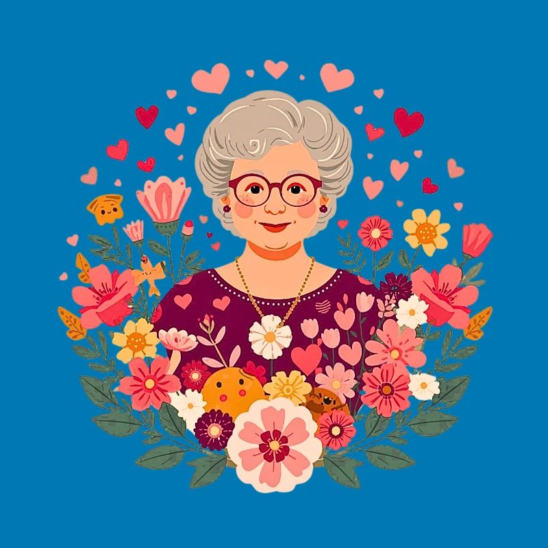 Blumen-Großmutter