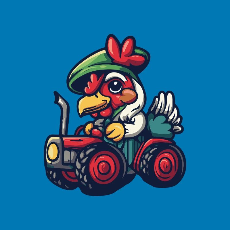 Rooster Tractor Farmer