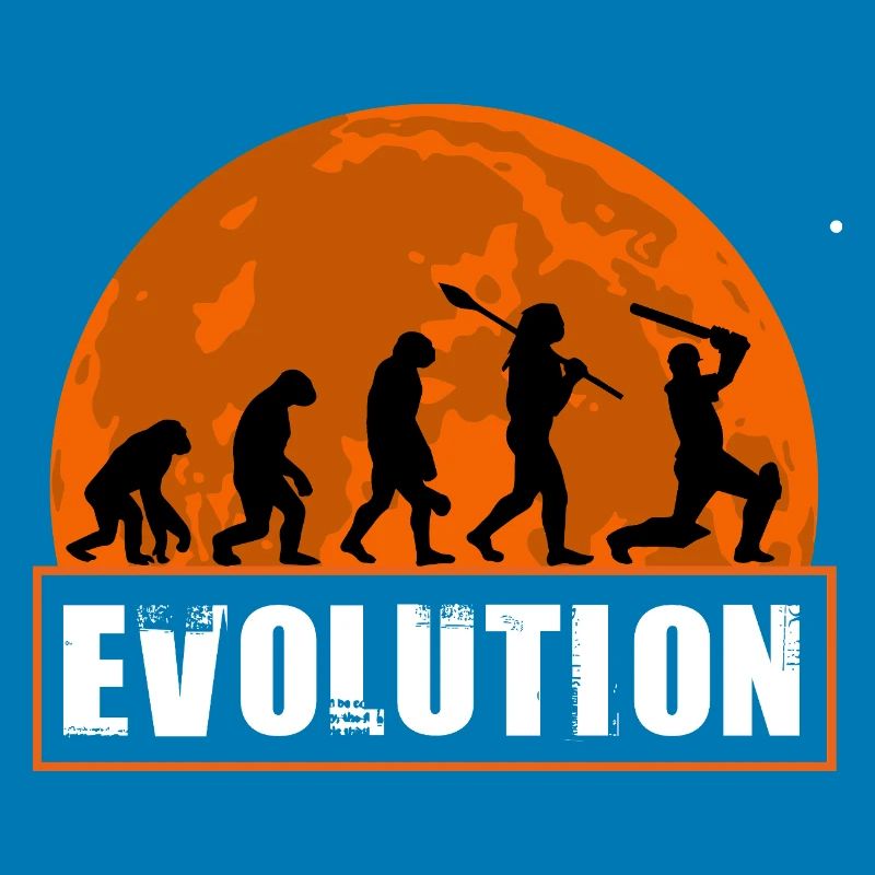 Évolution de la silhouette du joueur de cricket et du batteur