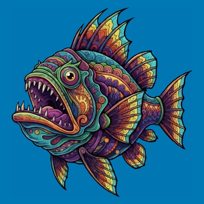 Rainbow Fish with Pattern