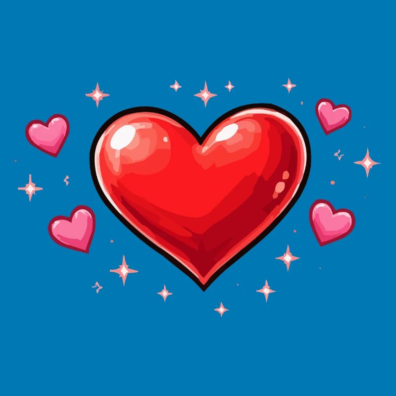Glitter Heart Love Pattern