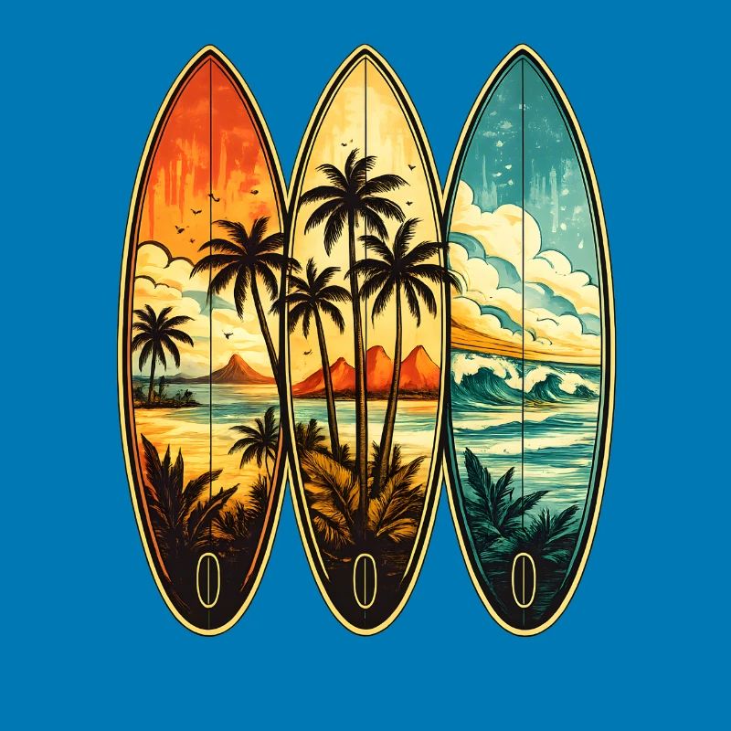 Tropical Surf Triptych