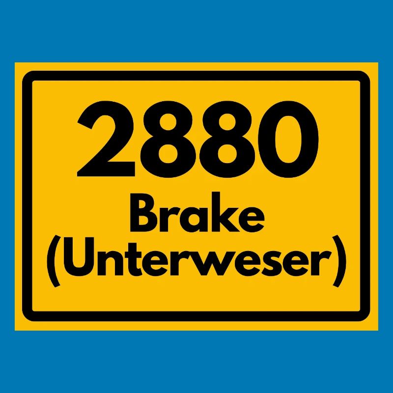 OLD POSTCODE ZIP CODE RETRO 2880 BRAKE UNTERWESER!