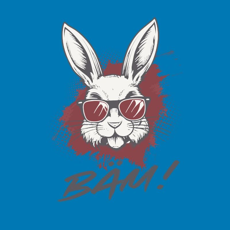 Cool Bunny BÄM Funny Statement Design