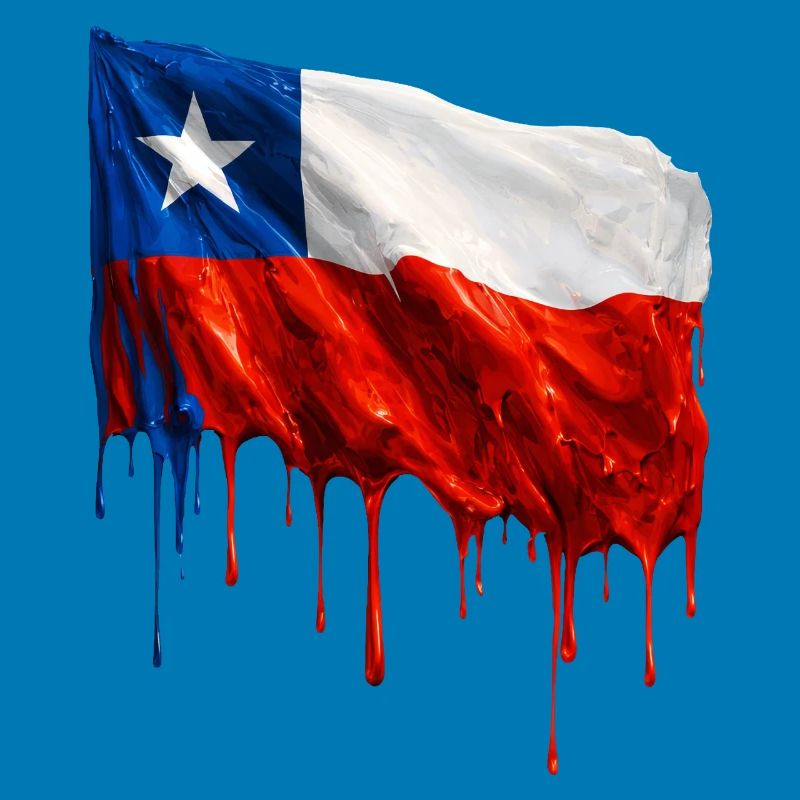 Chile Flag Dripping Solid