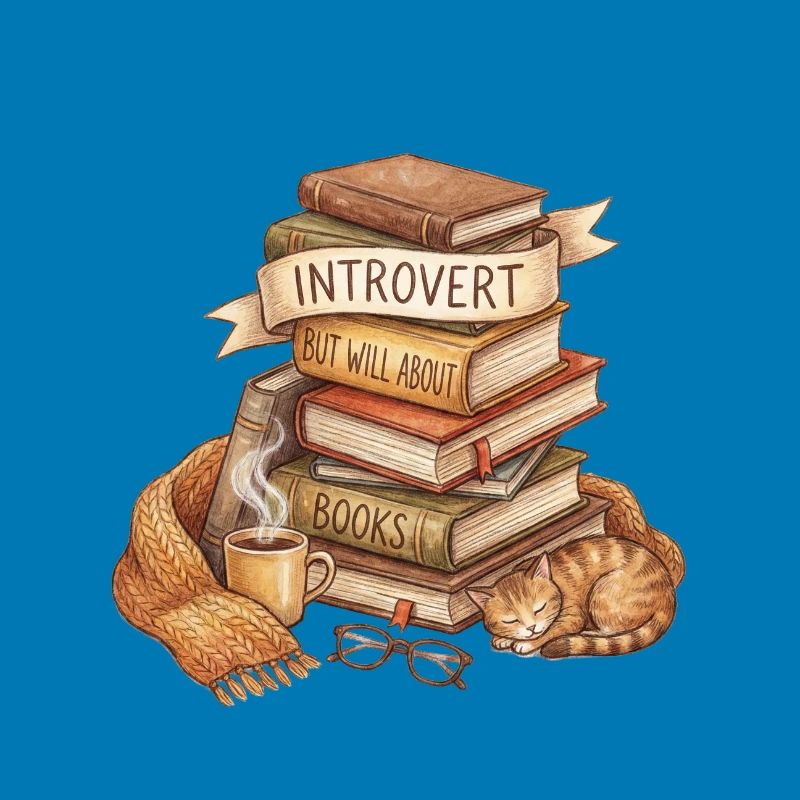 Introvert Book Lover Stack