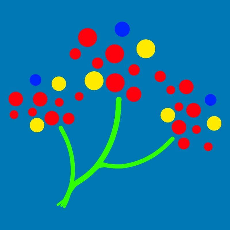 Neon Dot Tree Burst
