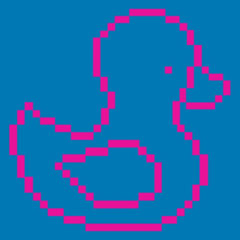 Pixel Duck Pink Pattern