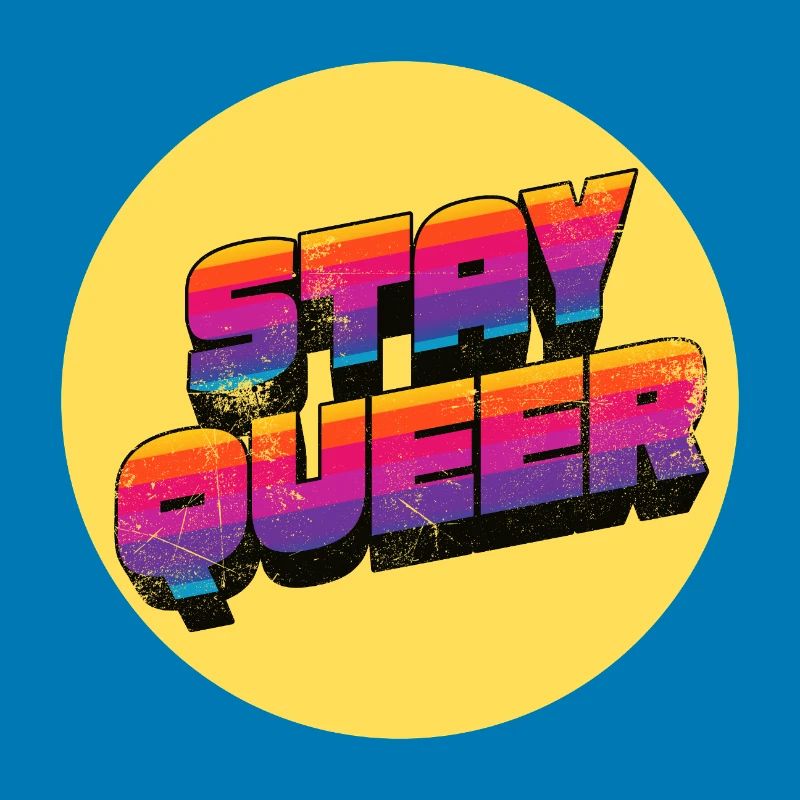 Stay Queer Rainbow Graphic
