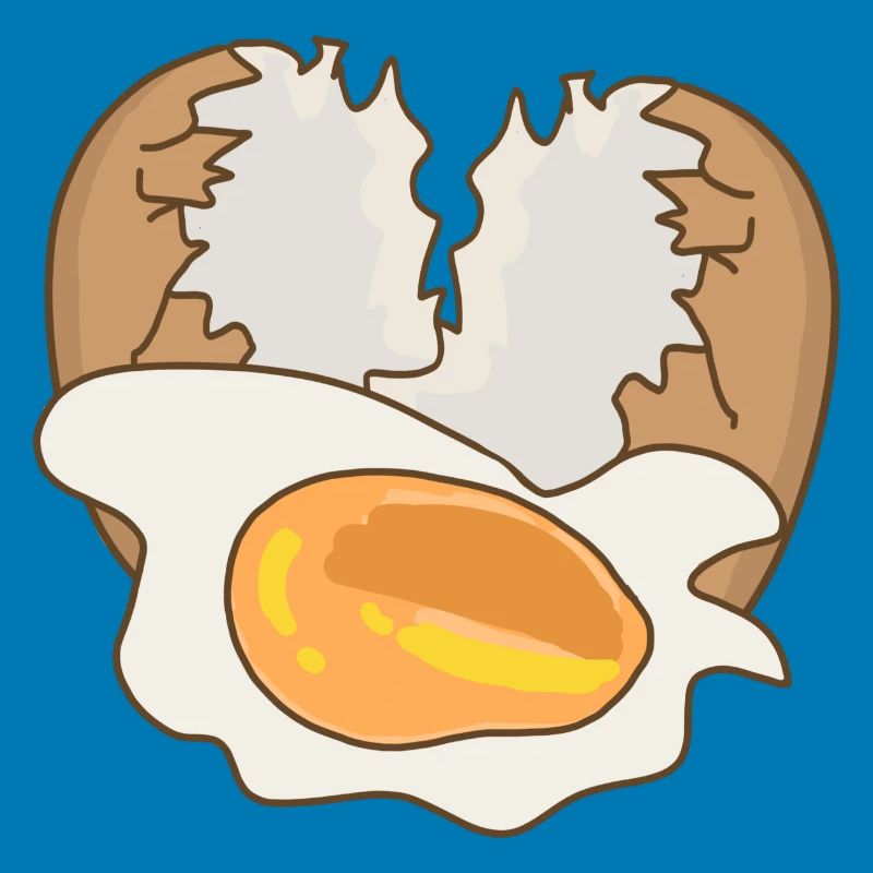 Mirror with eggshell