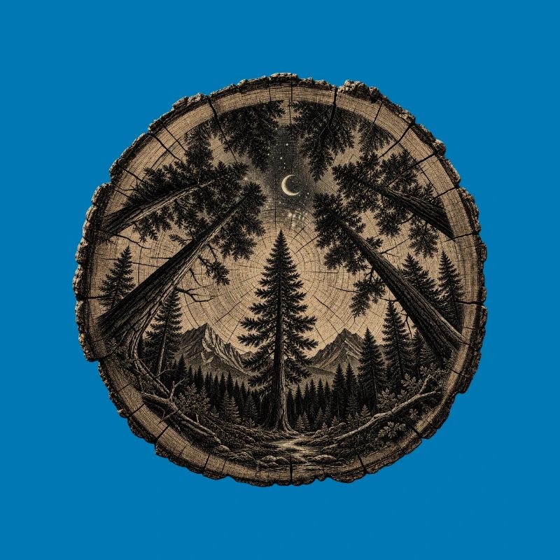Moonlit Forest Circle